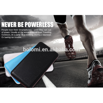 BOLOMI 10pcs/Lot Ultra Thin Slim Portable Power Bank Genuine High Capacity 6000mAh Fast Charging Backup Battery Pack Charger